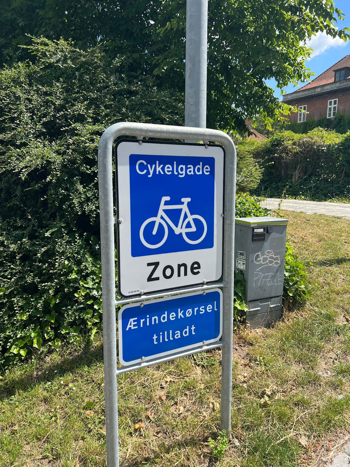 Schild des Radschnellweges "Cykelgade"