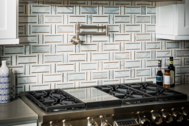 patterned mosaic backsplash tile luxury kitchen remodel custom built