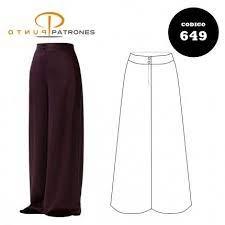 Molde para costura: Pantalon palazzo ancho
