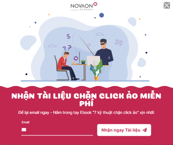 Popup tặng tài liệu miễn phí từ Autoads