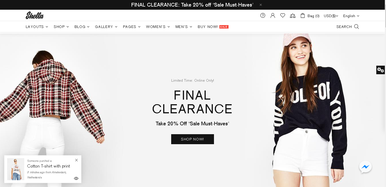 Fashion shopify theme shella