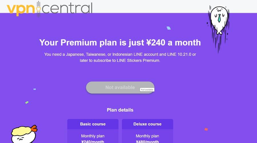 line premium plan region-locked