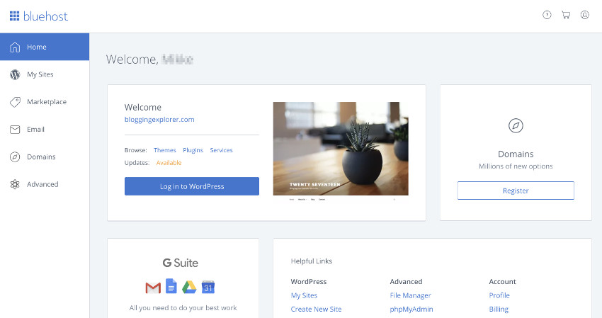 How to start a WordPress blog on Bluehost