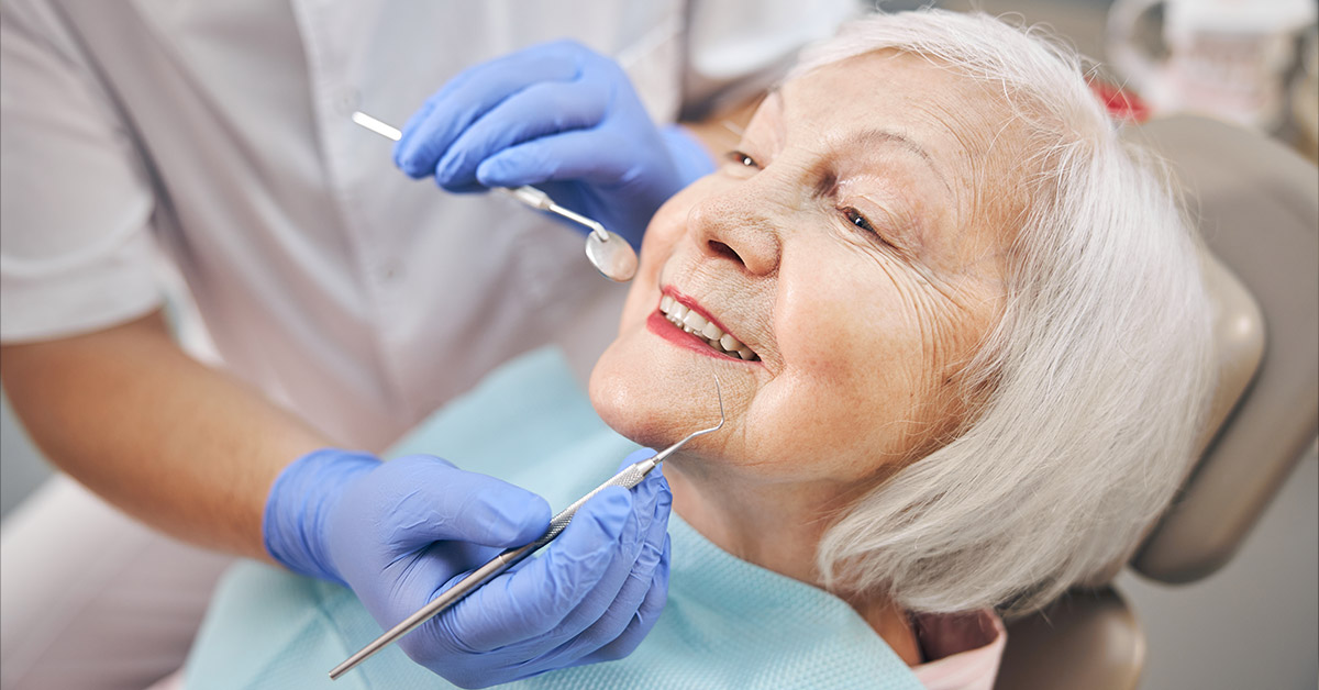 Senior dental cleaning