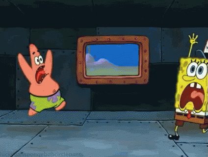 Sponge Bob and Patrick Star running circles