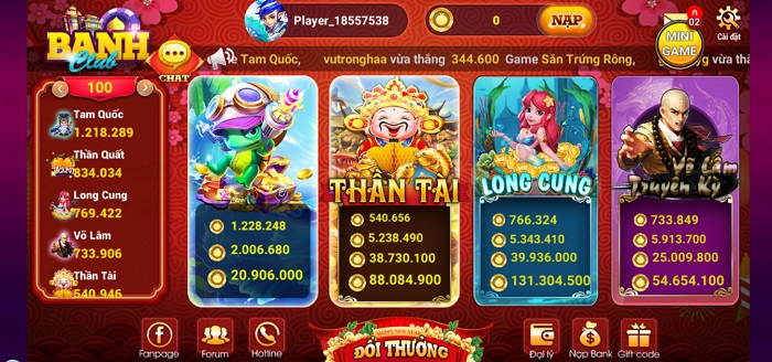 Kiến tạo đam mê cá cược trực tuyến cùng top 3 Banh Club, Bay247, Gamvip club