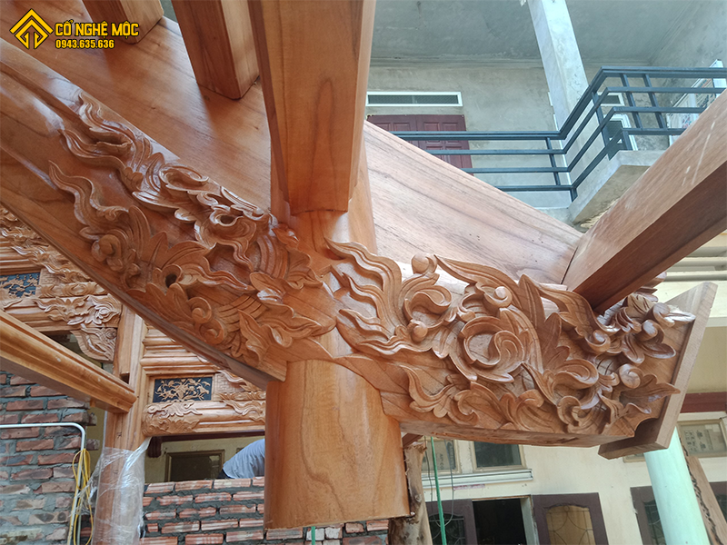 Chuyên thiết kế & thi công làm nhà gỗ xoan 3 gian Bắc Bộ đẹp + chất lượng