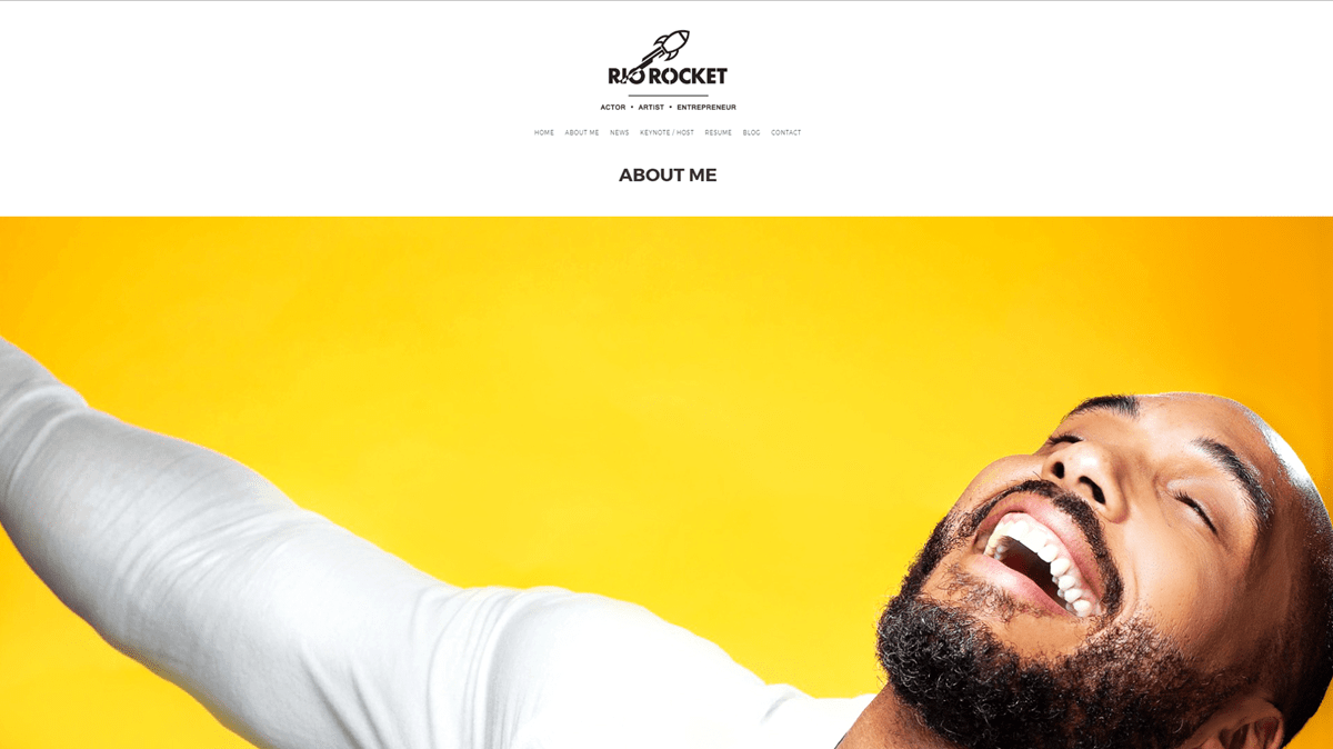 Rio Rocket personal website what it should have 