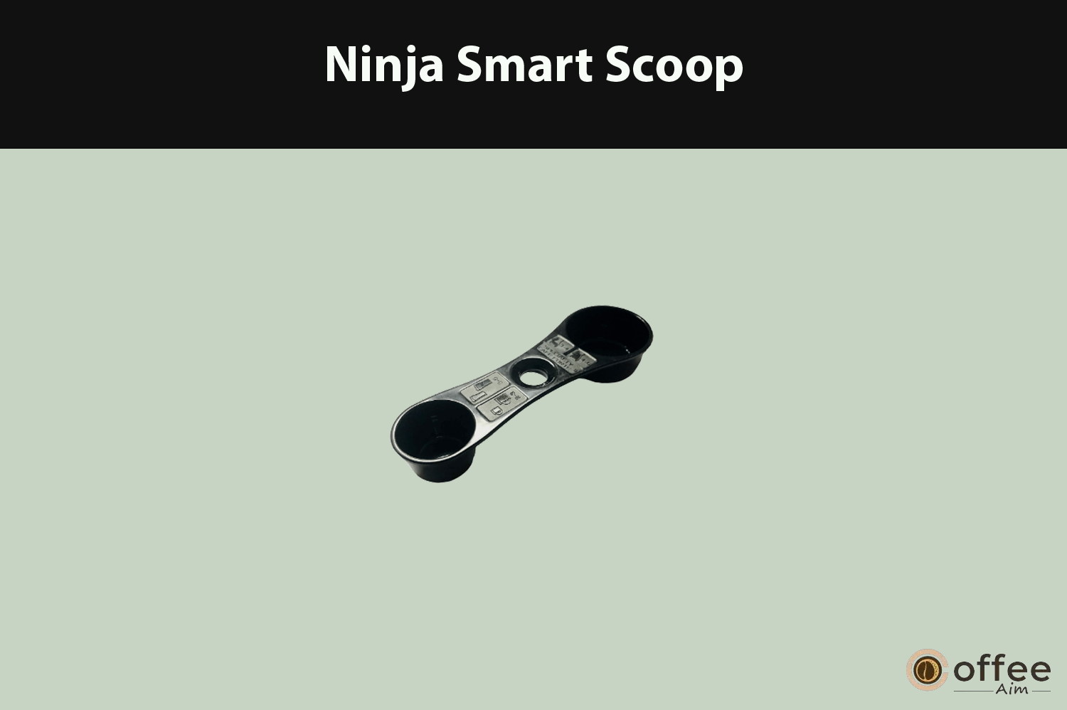 This image illustrates the Ninja Smart Scoop of the "Ninja DualBrew Pro Specialty Coffee System," featured in the article "How to Use Ninja DualBrew Pro Specialty Coffee System, Compatible with K-Cup Pods, and 12-Cup Drip Coffee Maker?."