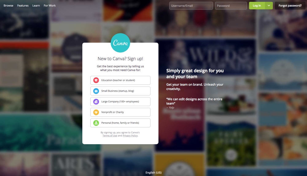 Editor de fotos on-line gratuito do Canva