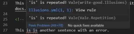 Image showing how vale works and pointing out the errors it catches.