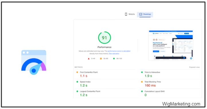 Google Page Speed testing tools