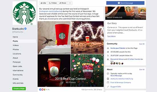 Concurso do Facebook da Starbucks