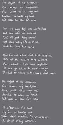 Object Of My Affection Lyrics