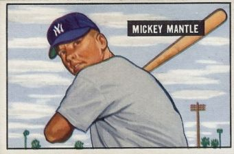 1951 Bowman Baseball Mickey Mantle #253