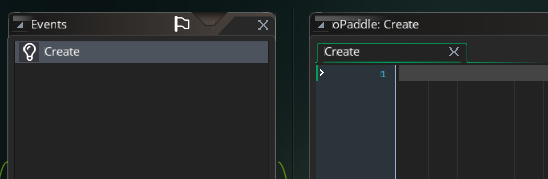 create event window