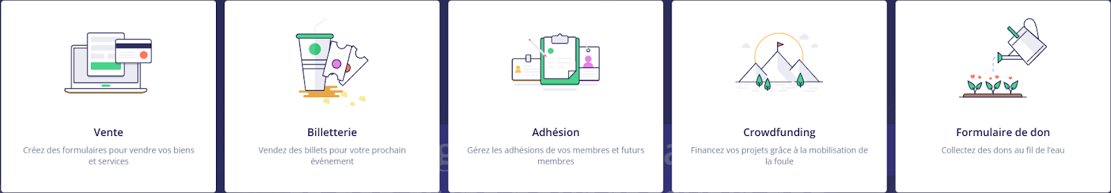 Fonctionnalités HelloAsso