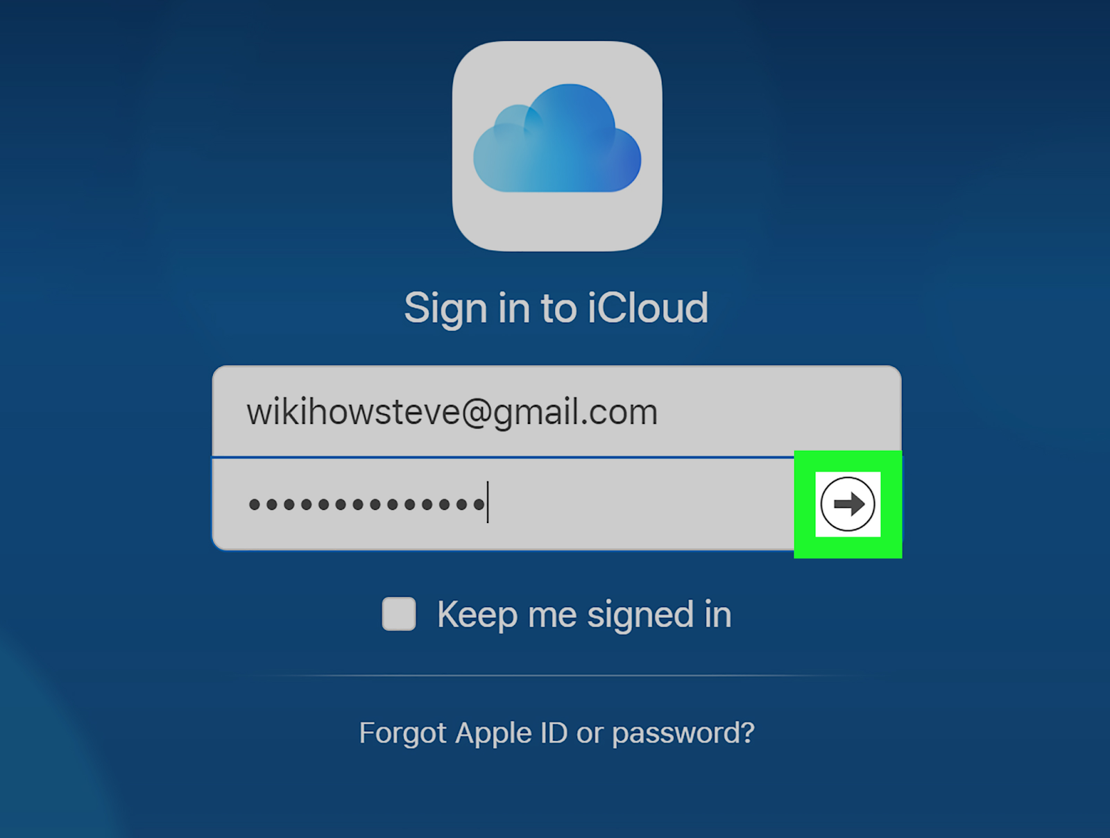 Re-sign into iCloud Account