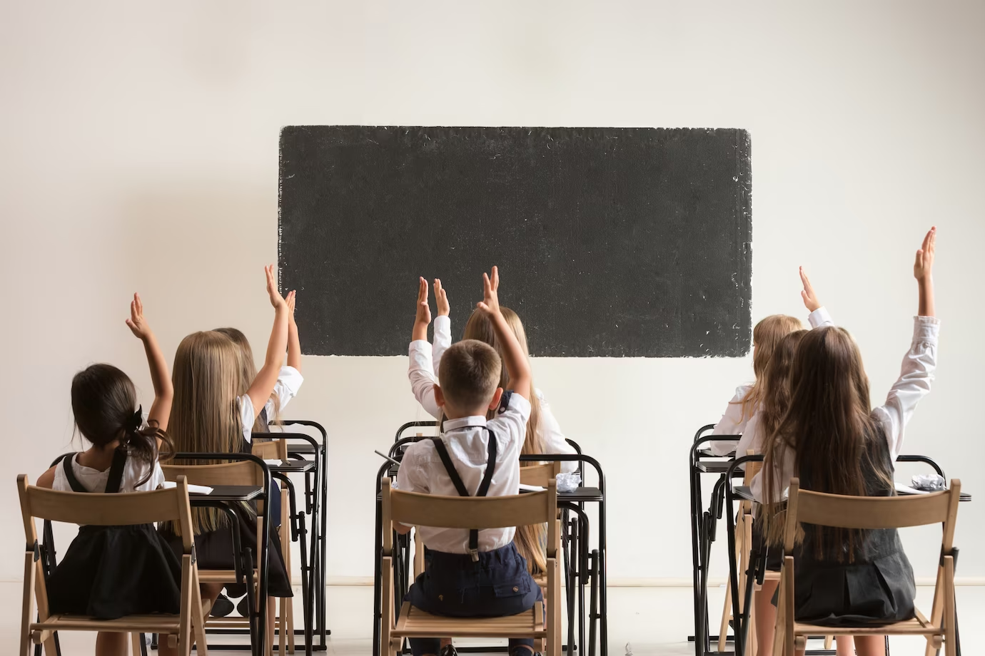 Students studying in a classroom