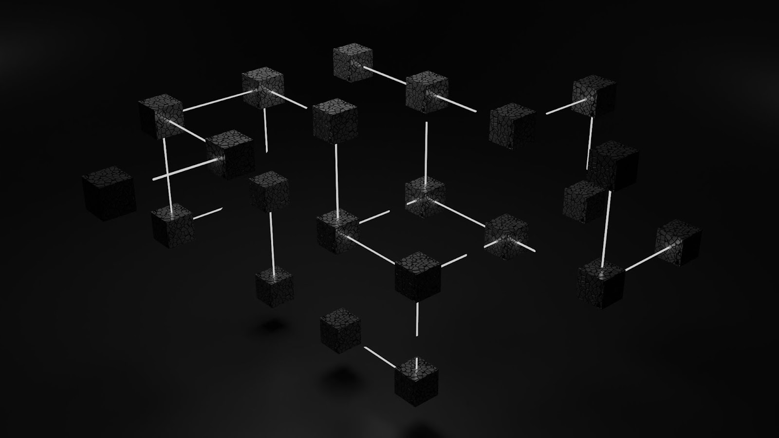 Black blocks connected in space