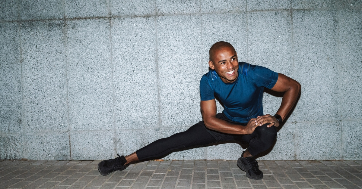 Man stretching