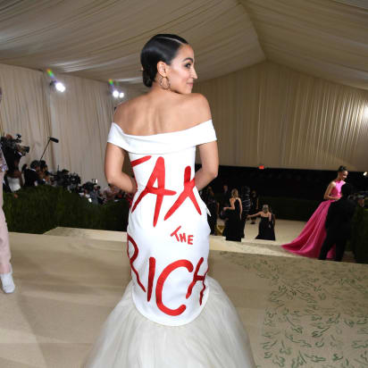 AOC caused a stir with her statement-making Met Gala gown - CNN Style