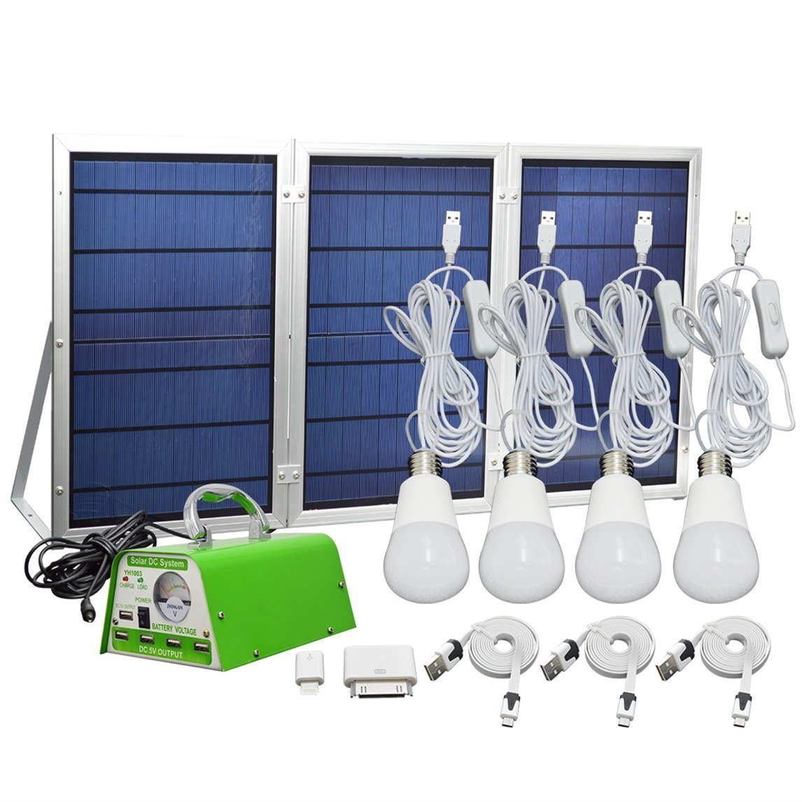 GVSHINE Solar Panel Lighting Kit, Solar Home DC System Kit for Emergen -  Clean Water Mill