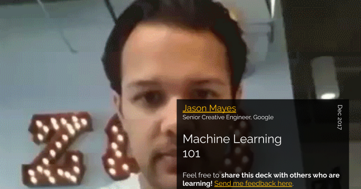 Jason's Machine Learning 101