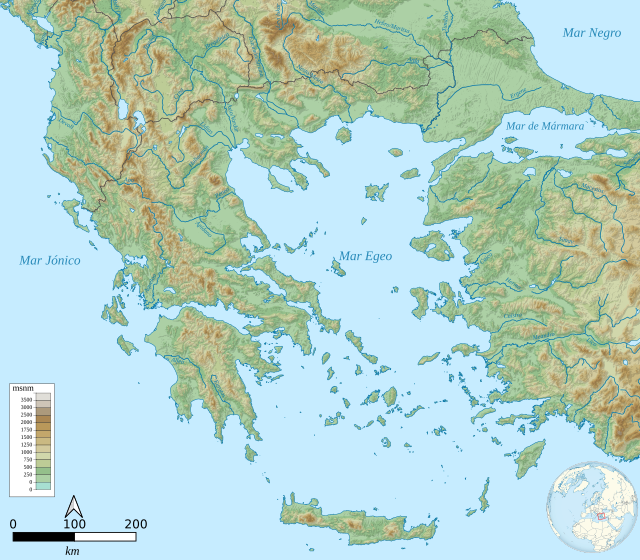 mapa da Grécia Antiga