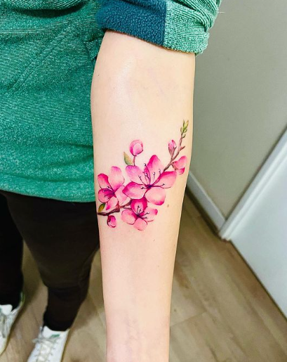 Floral Watercolor Tattoo