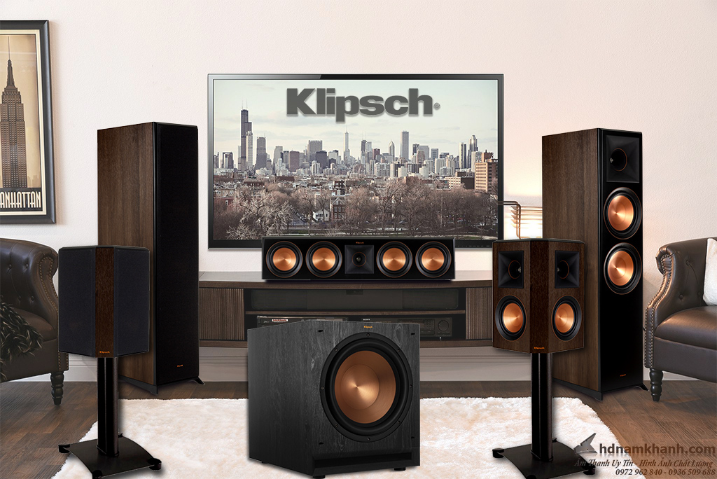 Bộ loa 5.1 Klipsch RP-8000F, Bộ Loa 5.1 Xem Phim, Nghe nhạc Hay cho phòng trên 30m