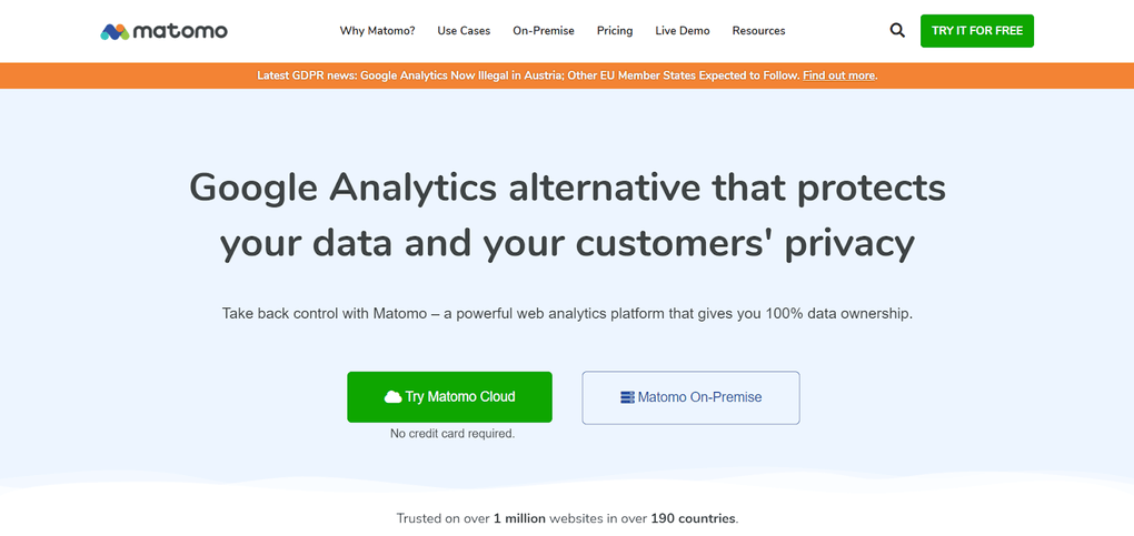 google analytics alternative: Matamo