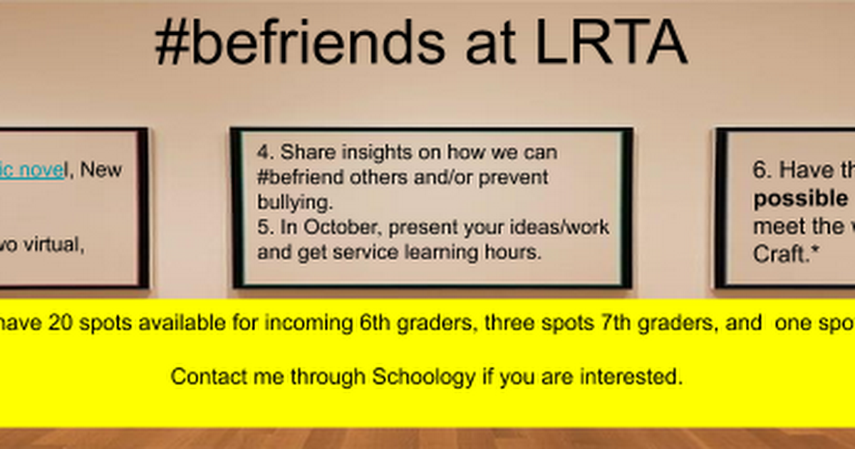 #befriends at LRTA