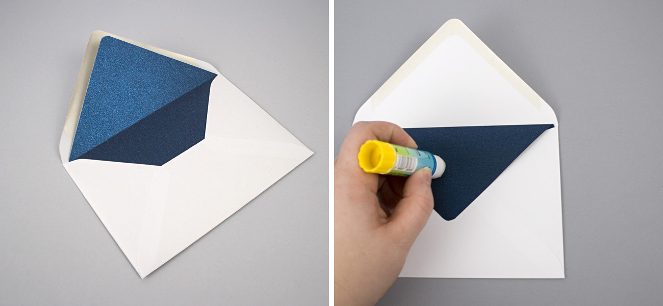 envelope liners sticking liner down