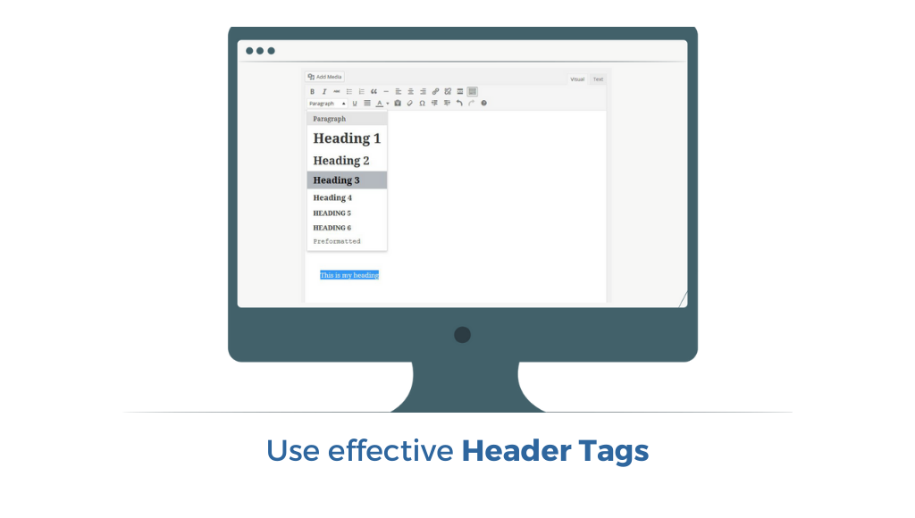 Use effective header tags