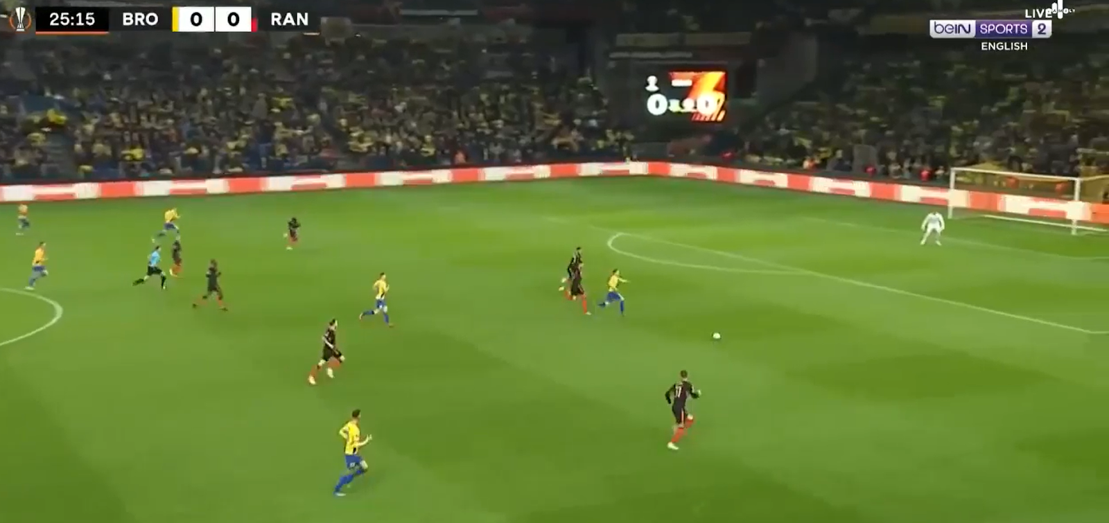 Bruus plays Hedlund in behind, leading to a good opportunity. All stemming from Hermansen’s clever play (beIN Sports)