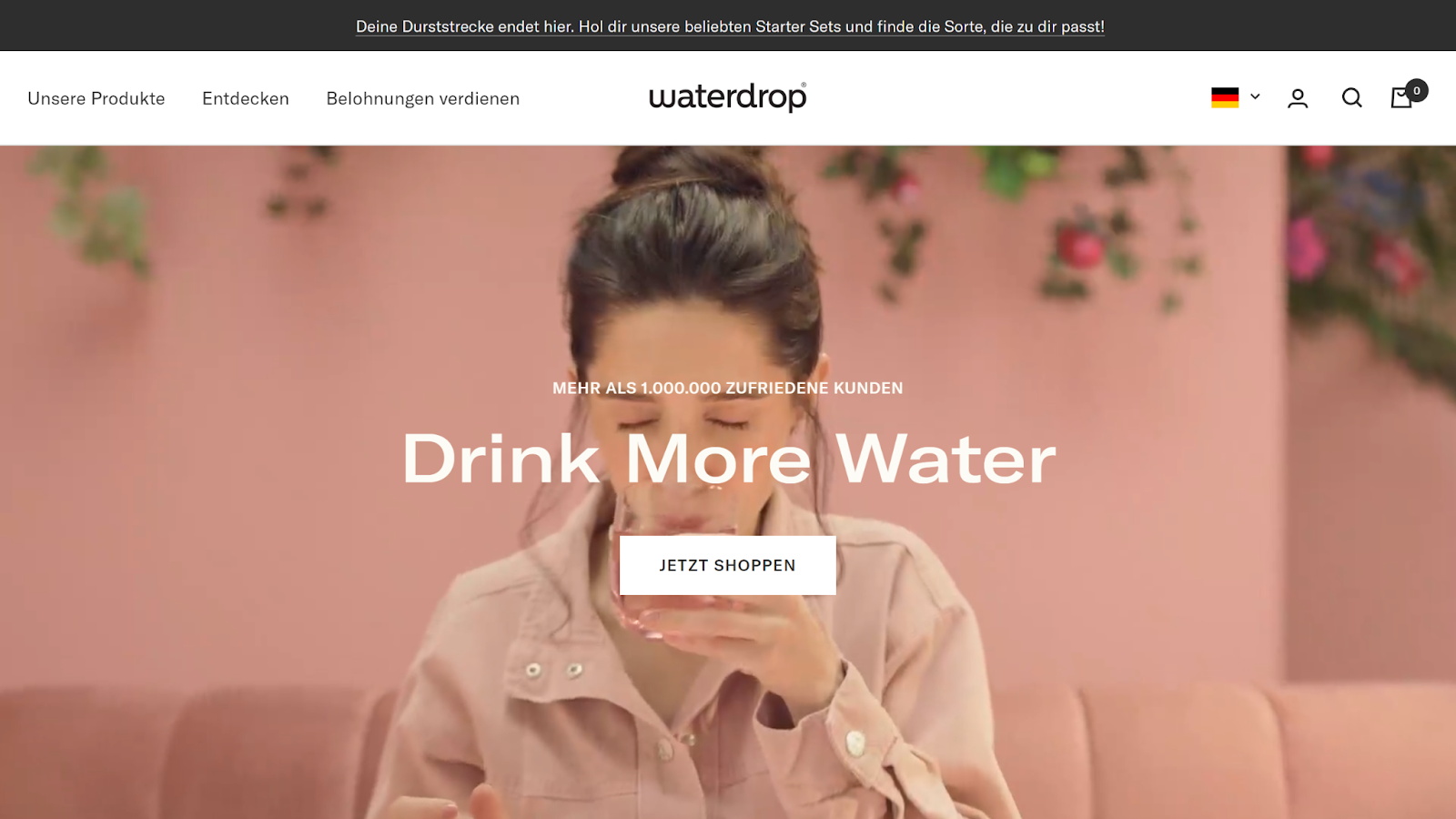 waterdrop.de Homepage