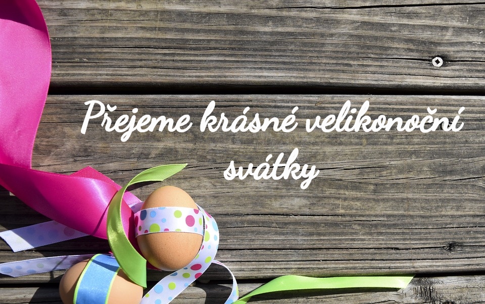 Obrázkové velikonoční přání s vajíčkem a textem
