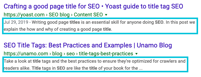 meta description examples