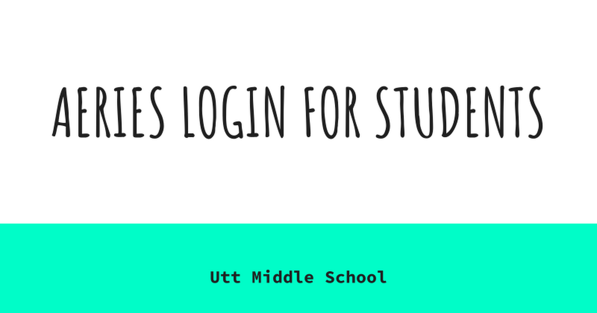 AERIES LOGIN FOR STUDENTS