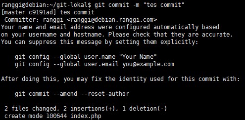 Tutorial membuat lokal repository dan commit GIT