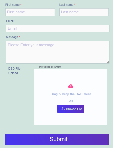Upload file WordPress form