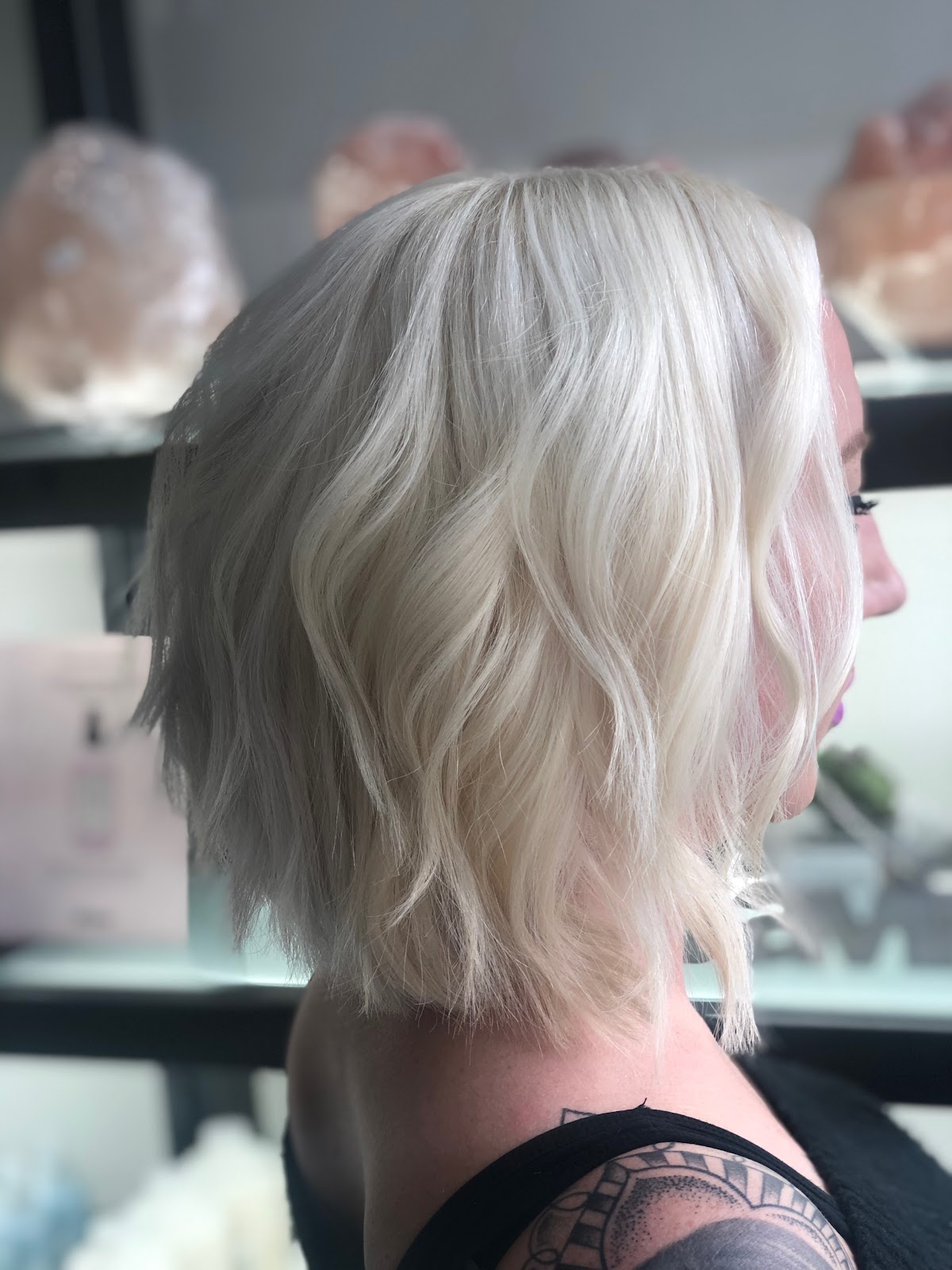 Platinum blonde by Lux Littler at Phia Salon in Columbus, Ohio