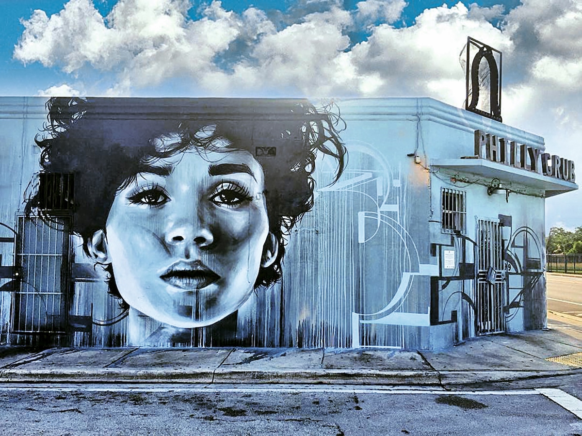 Christina Angelina and Ease One Mural in Miami