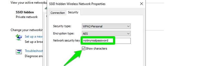 network and internet show wifi password