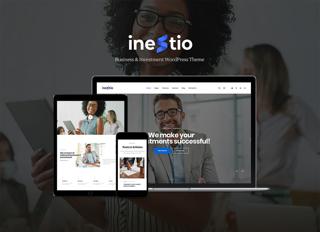 Inestio - Tema WordPress empresarial y creativo