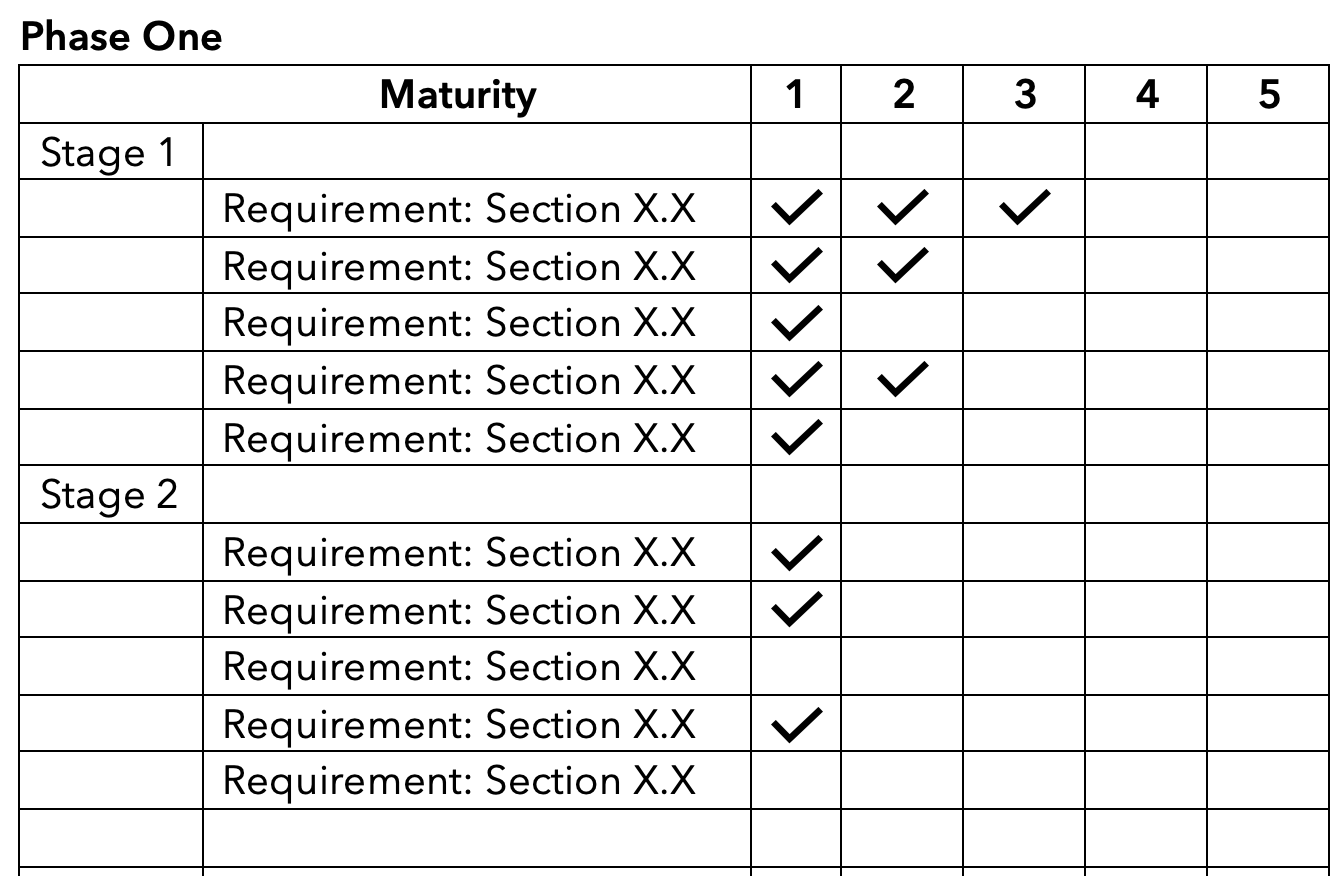 Five-level Maturity Matrix