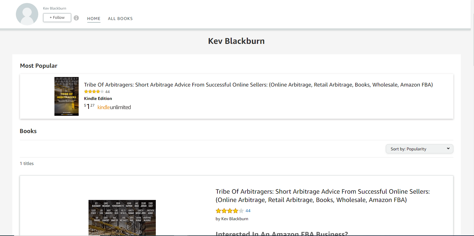 Kev Blackburn: Amazon Influencer's Page
