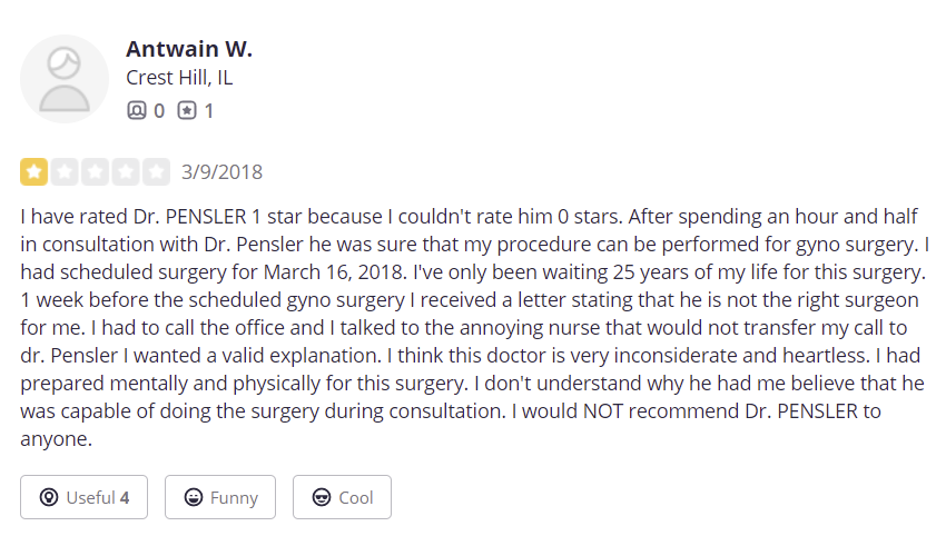 Jay M. Pensler, MD review