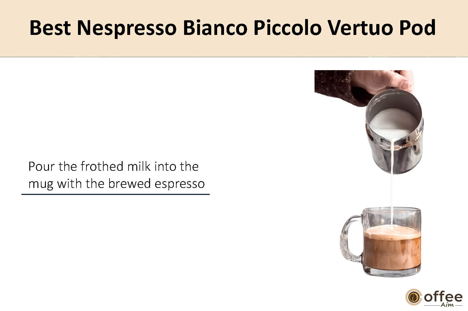 In this image, I elucidate the preparation instructions for crafting the finest Nespresso Bianco Piccolo Vertuo coffee pod.